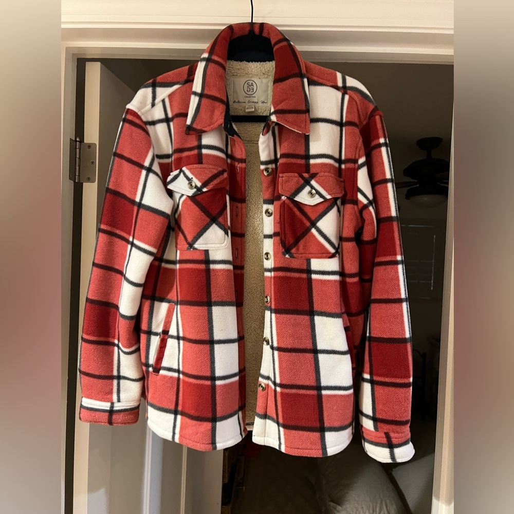 Plaid Sherpa Jacket